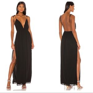 Superdown Natasha Maxi Dress in Black S